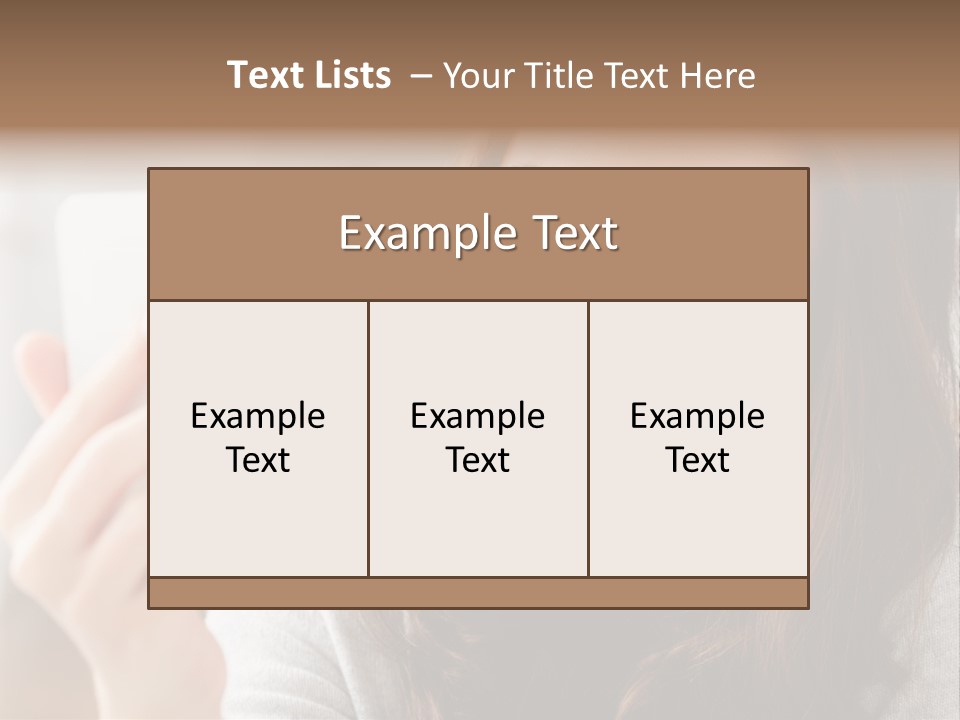Teenager Using Woman PowerPoint Template