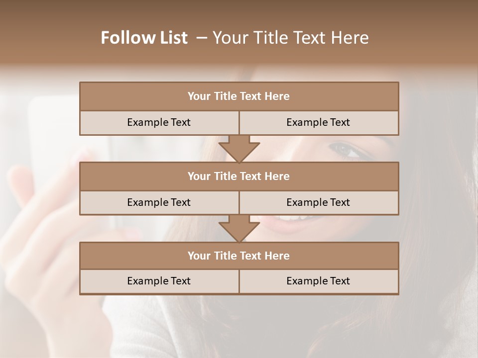 Teenager Using Woman PowerPoint Template