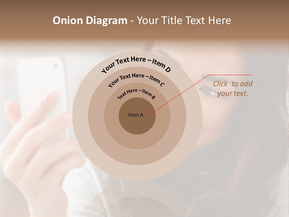 Teenager Using Woman PowerPoint Template