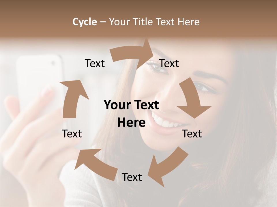 Teenager Using Woman PowerPoint Template