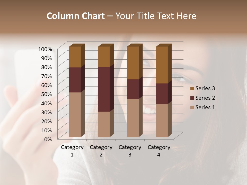 Teenager Using Woman PowerPoint Template