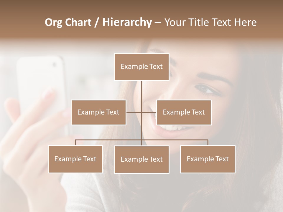 Teenager Using Woman PowerPoint Template