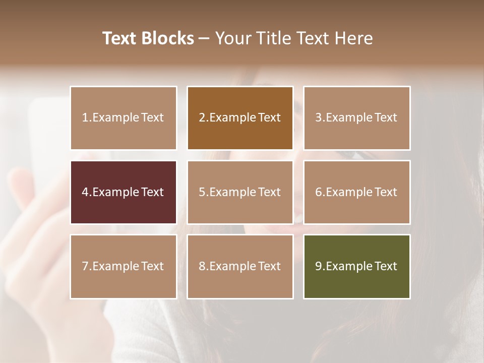 Teenager Using Woman PowerPoint Template