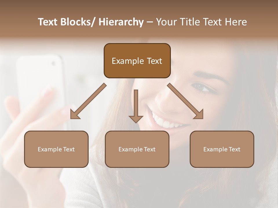 Teenager Using Woman PowerPoint Template