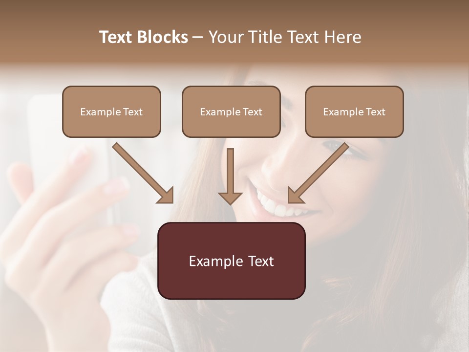 Teenager Using Woman PowerPoint Template