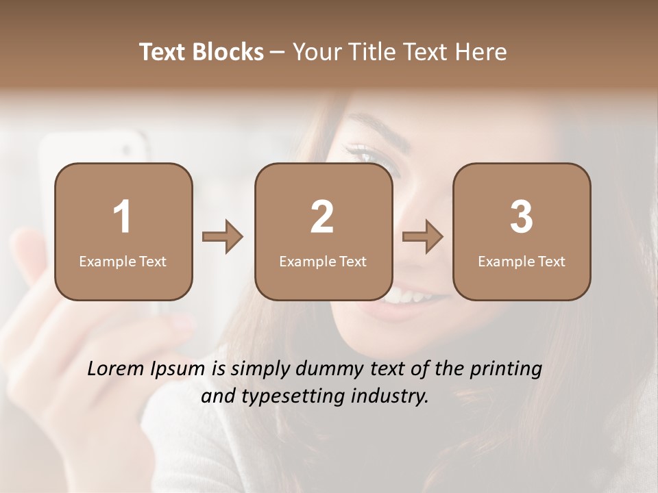 Teenager Using Woman PowerPoint Template