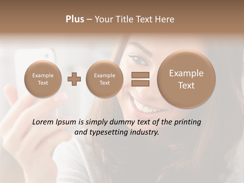Teenager Using Woman PowerPoint Template