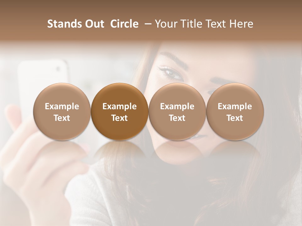 Teenager Using Woman PowerPoint Template