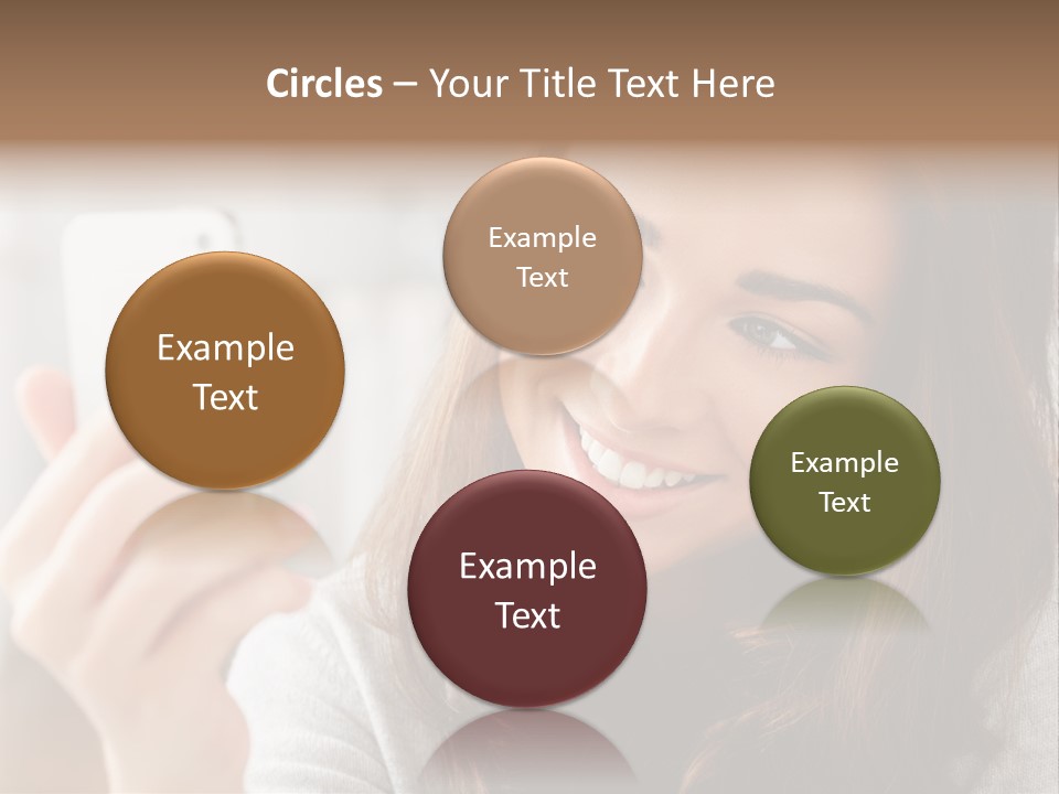 Teenager Using Woman PowerPoint Template