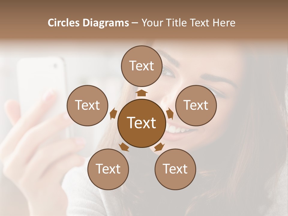 Teenager Using Woman PowerPoint Template