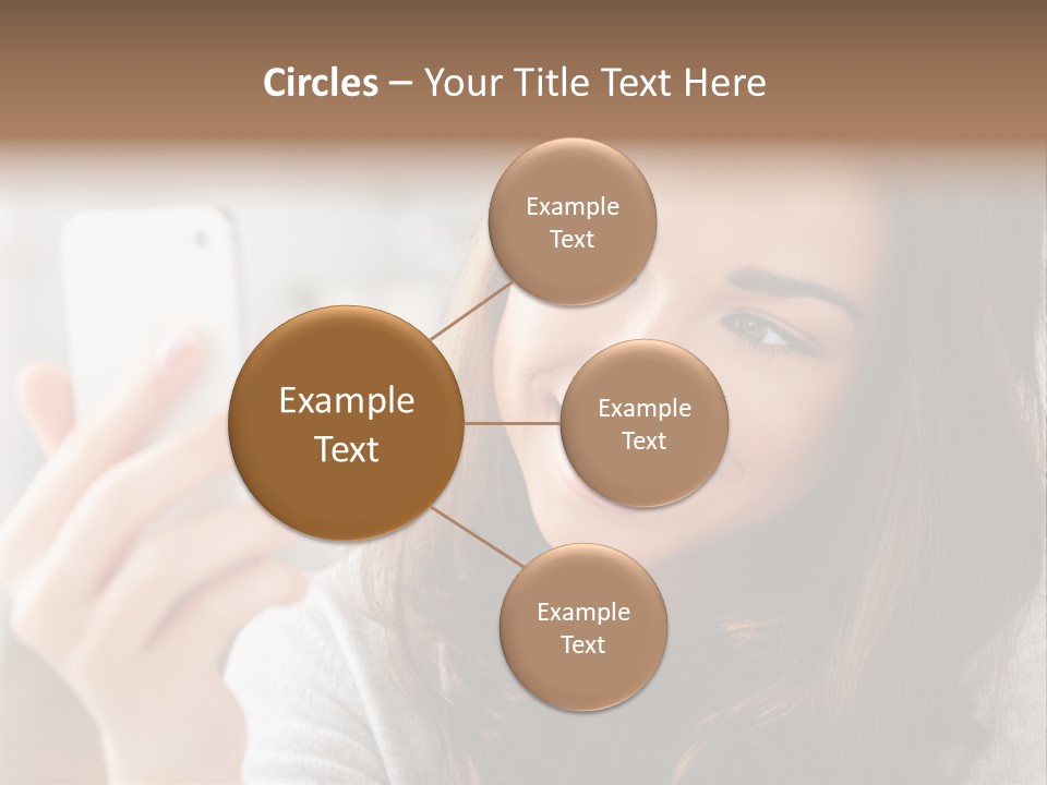 Teenager Using Woman PowerPoint Template
