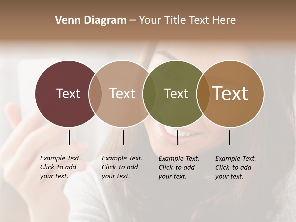 Teenager Using Woman PowerPoint Template