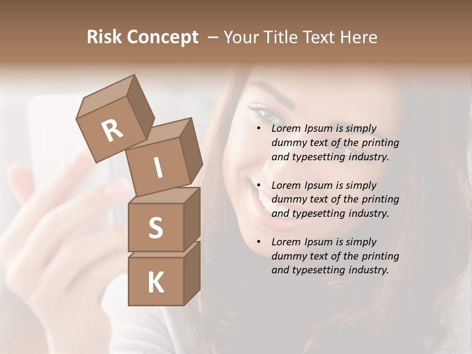 Teenager Using Woman PowerPoint Template