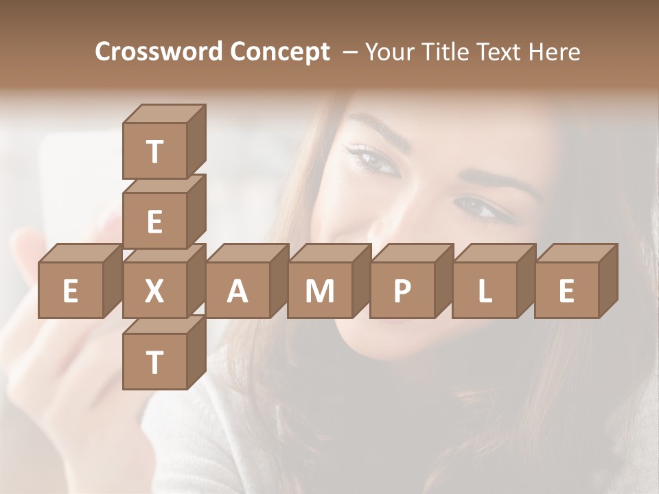 Teenager Using Woman PowerPoint Template