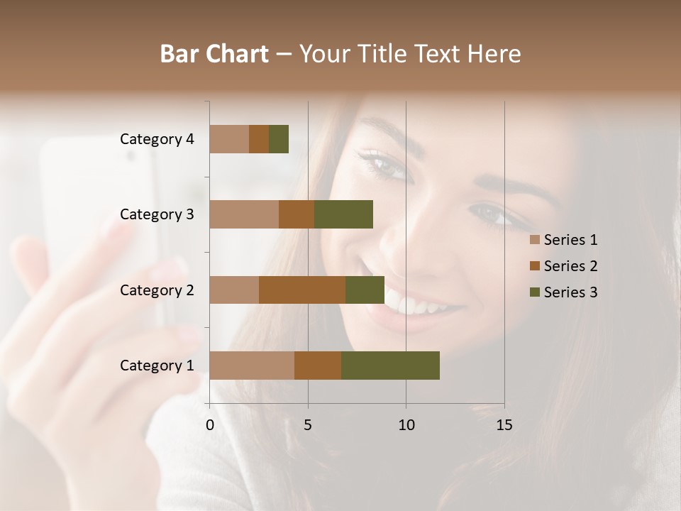 Teenager Using Woman PowerPoint Template