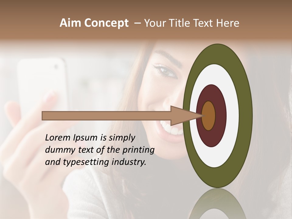 Teenager Using Woman PowerPoint Template