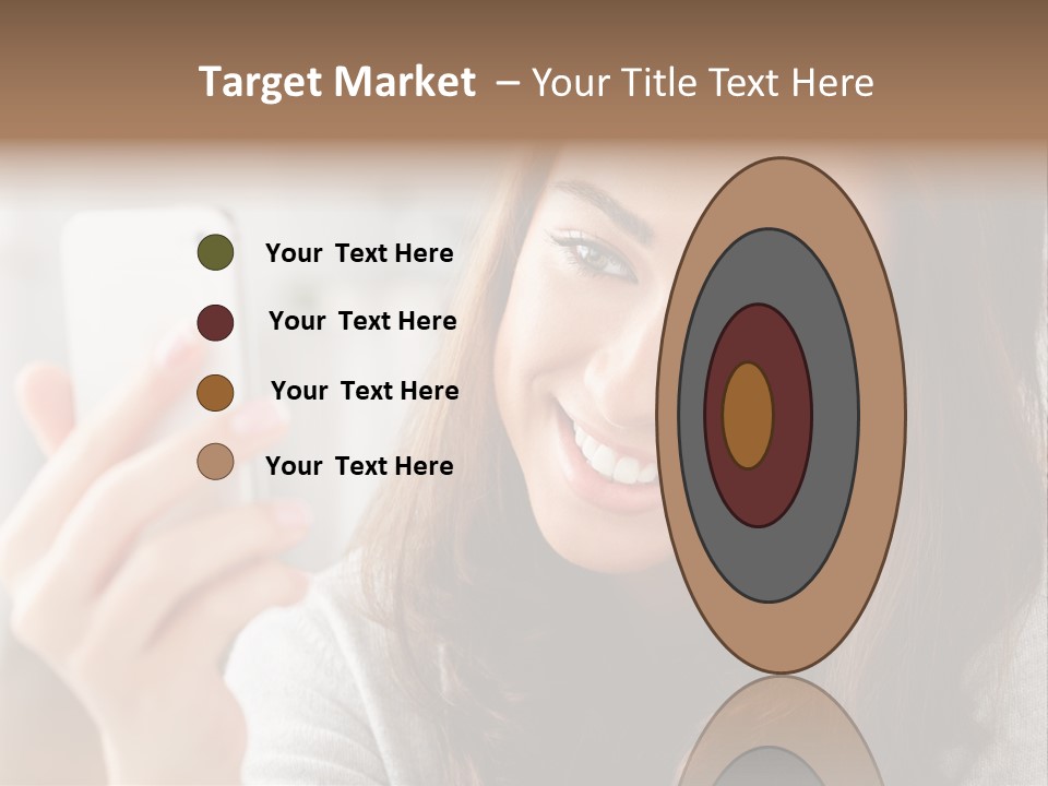 Teenager Using Woman PowerPoint Template