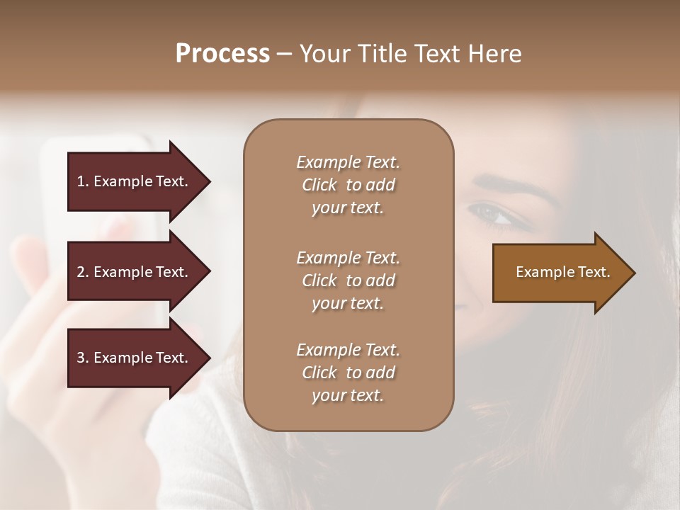 Teenager Using Woman PowerPoint Template