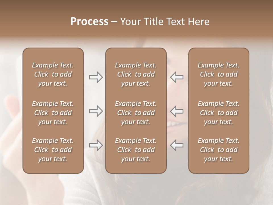 Teenager Using Woman PowerPoint Template