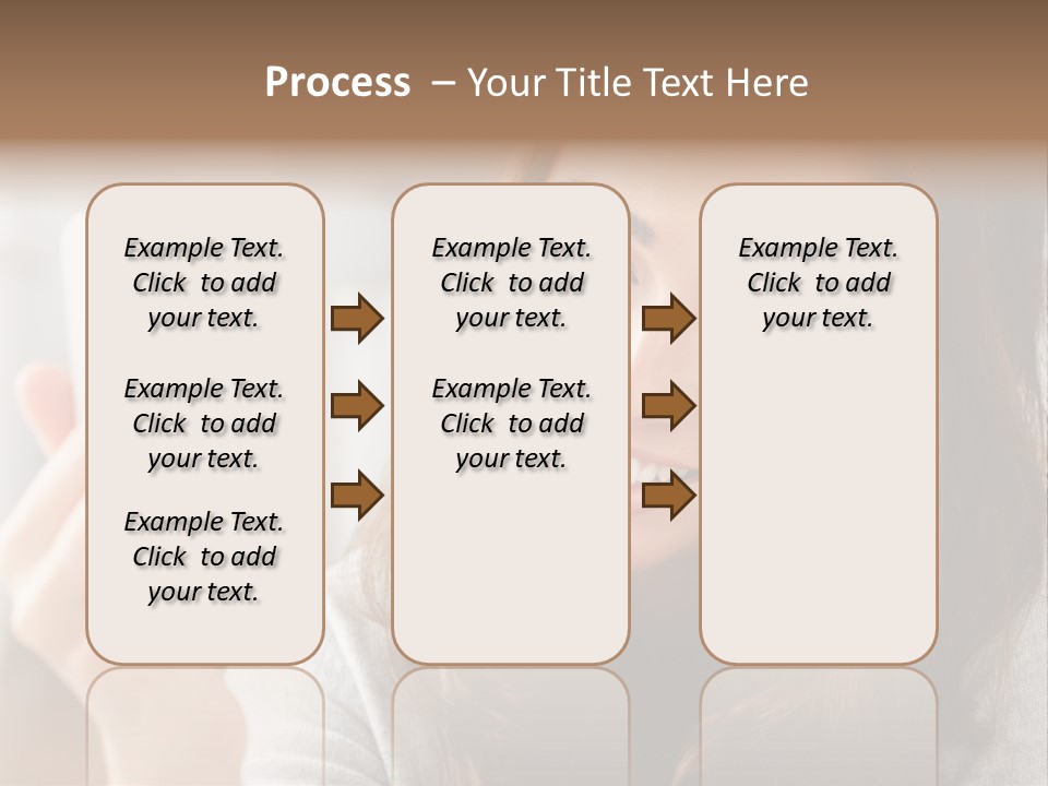 Teenager Using Woman PowerPoint Template