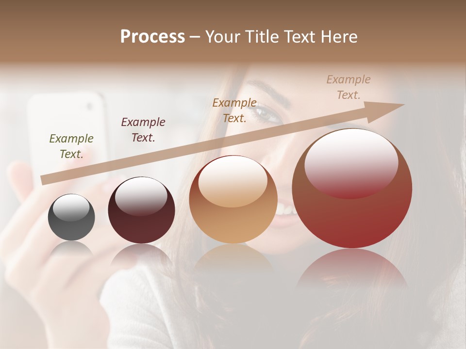 Teenager Using Woman PowerPoint Template