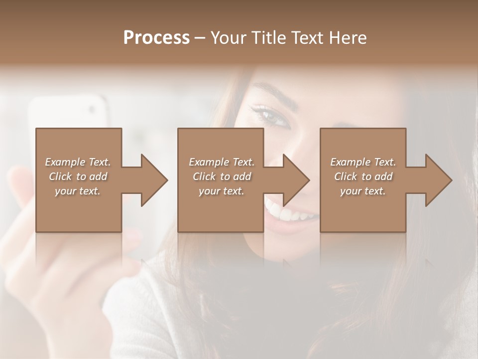 Teenager Using Woman PowerPoint Template