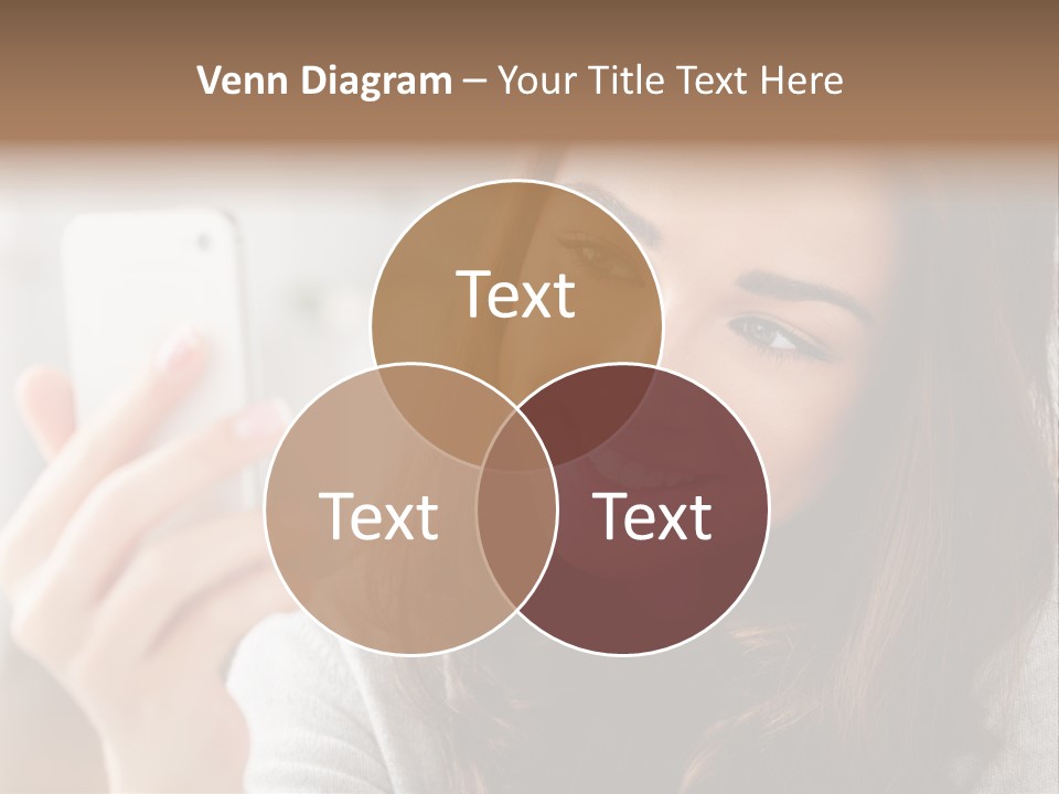 Teenager Using Woman PowerPoint Template