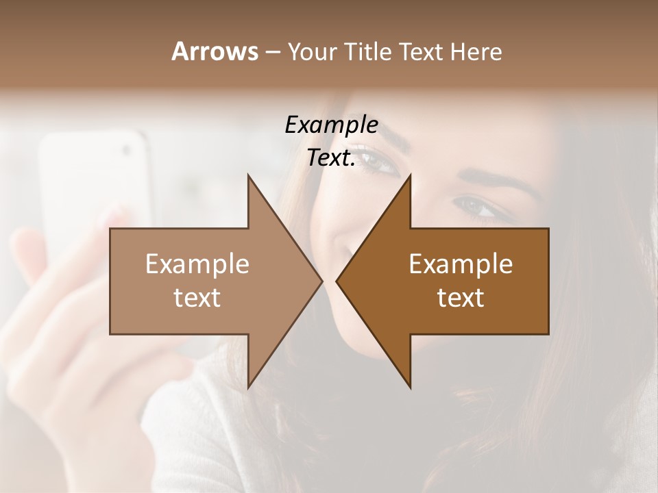 Teenager Using Woman PowerPoint Template