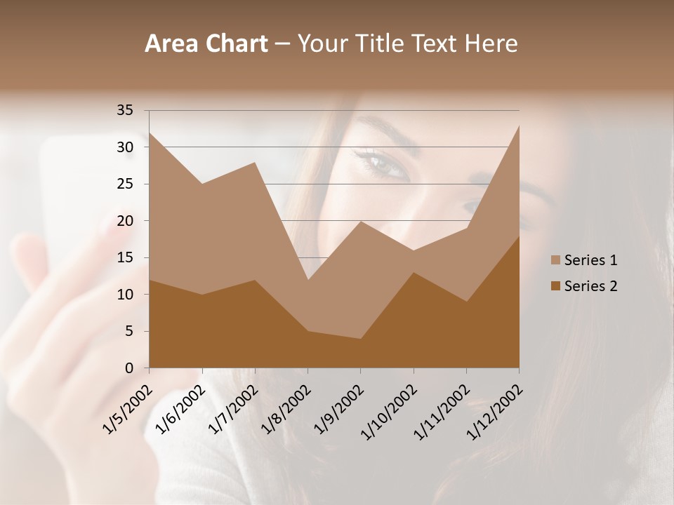 Teenager Using Woman PowerPoint Template