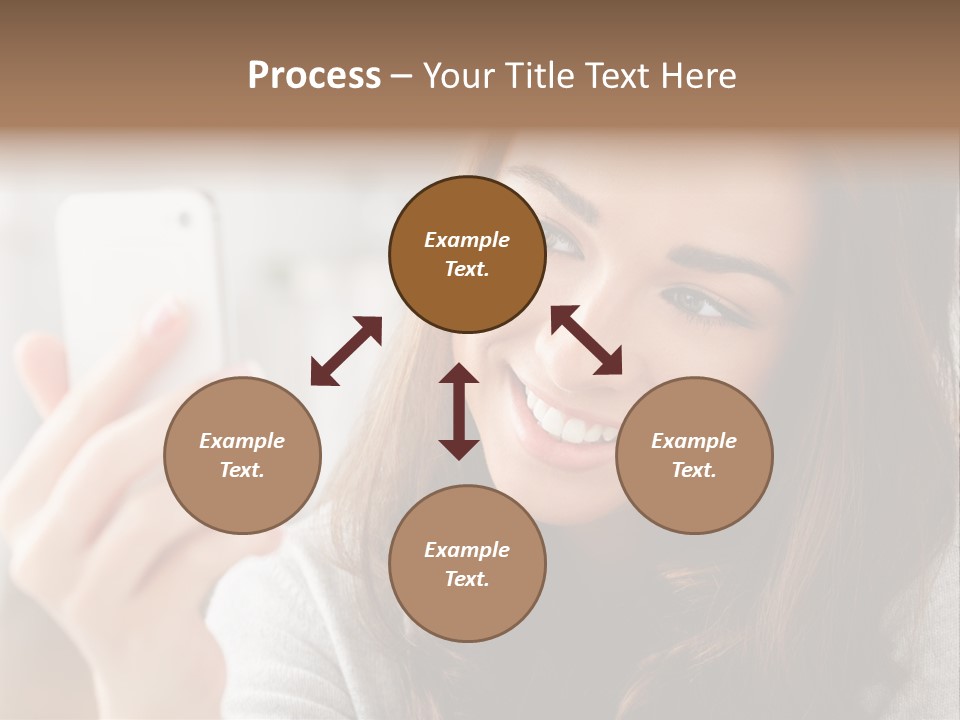 Teenager Using Woman PowerPoint Template
