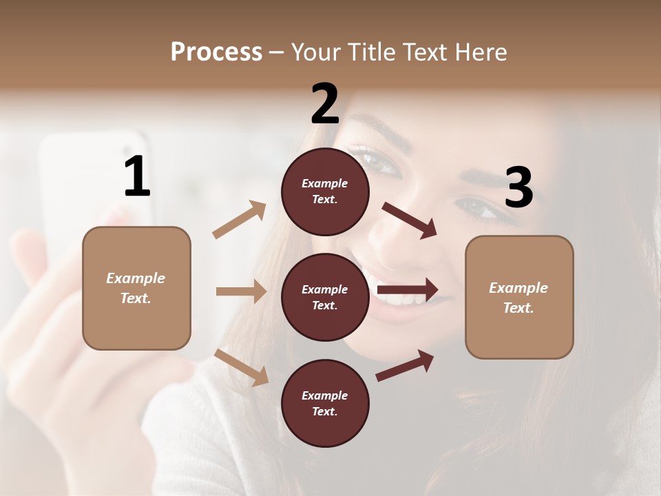 Teenager Using Woman PowerPoint Template