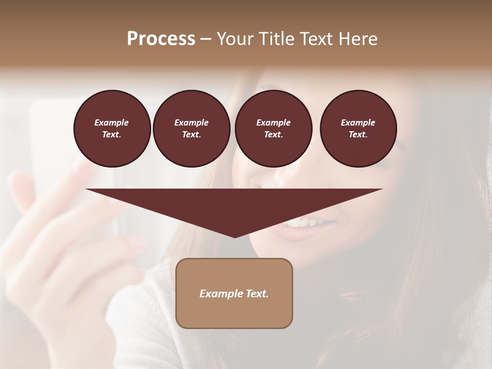 Teenager Using Woman PowerPoint Template
