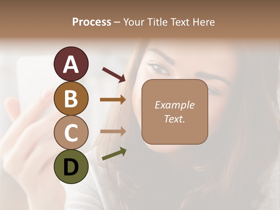 Teenager Using Woman PowerPoint Template