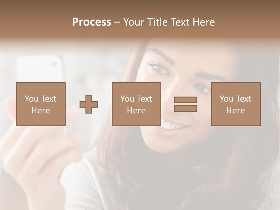 Teenager Using Woman PowerPoint Template