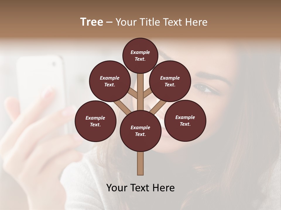 Teenager Using Woman PowerPoint Template