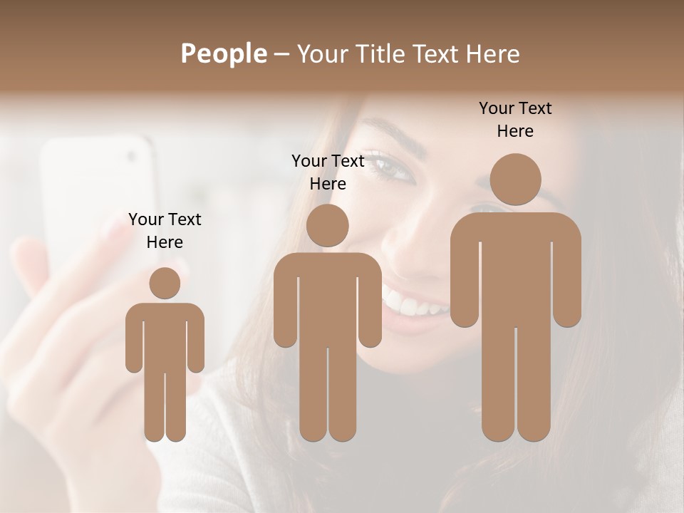 Teenager Using Woman PowerPoint Template