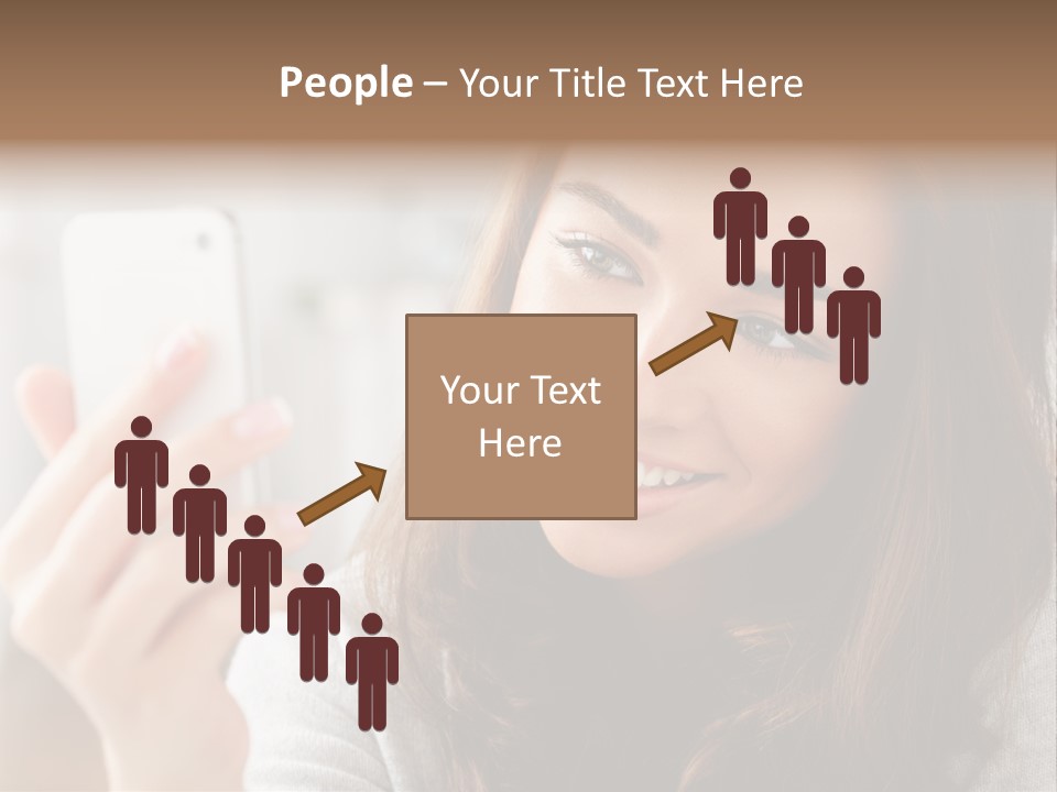 Teenager Using Woman PowerPoint Template