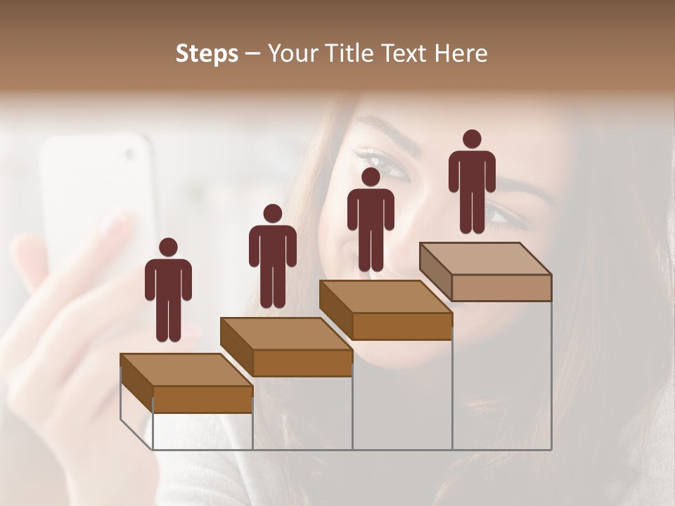 Teenager Using Woman PowerPoint Template