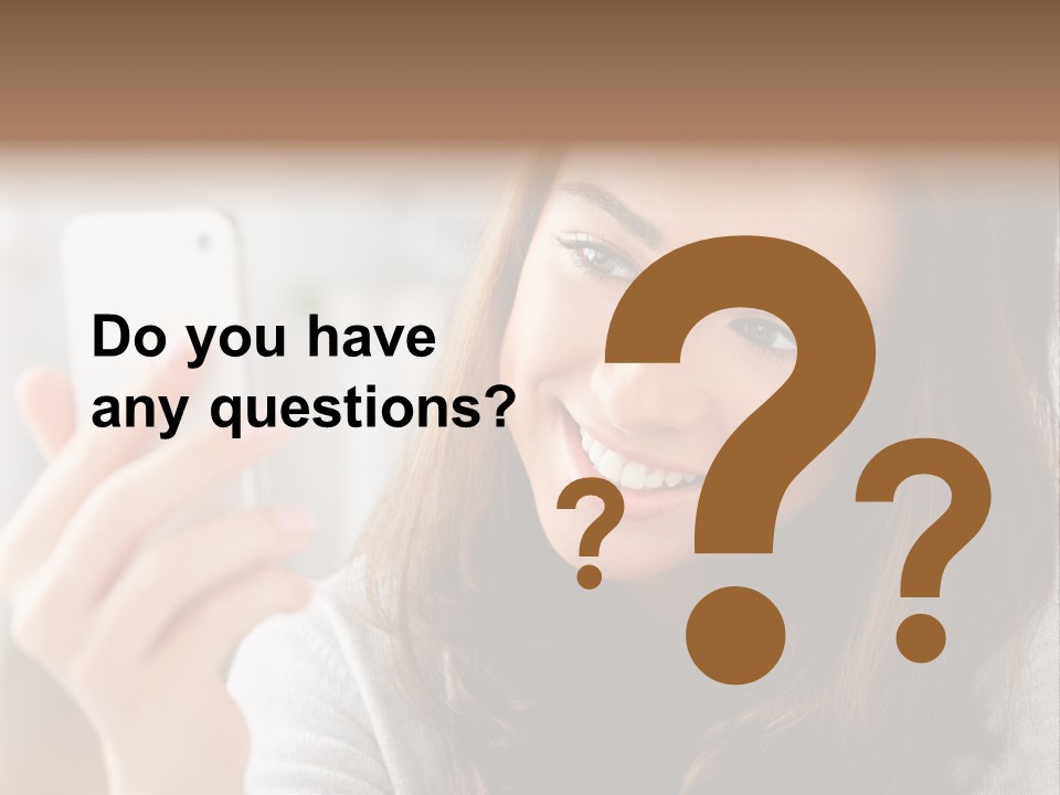 Teenager Using Woman PowerPoint Template