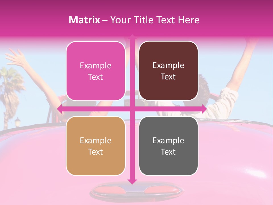 Women Car Carefree PowerPoint Template