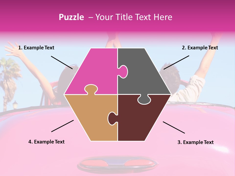 Women Car Carefree PowerPoint Template