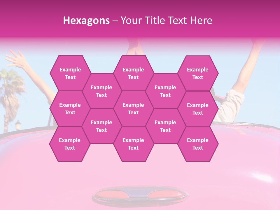 Women Car Carefree PowerPoint Template