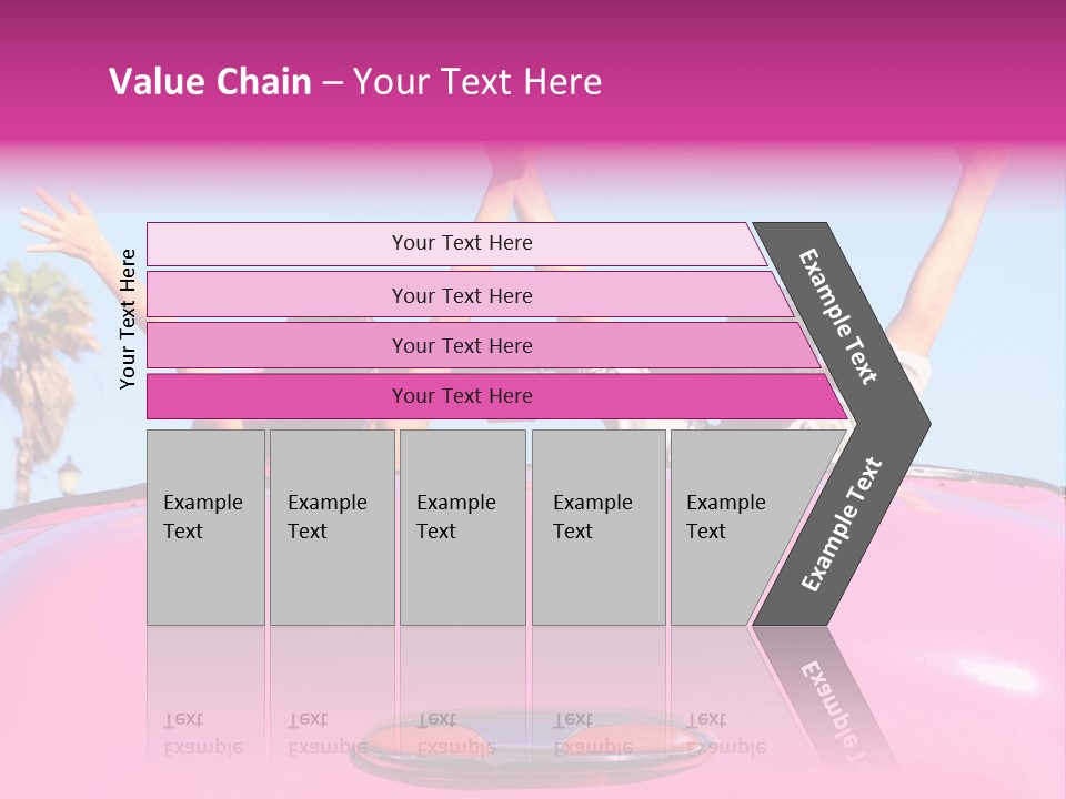 Women Car Carefree PowerPoint Template