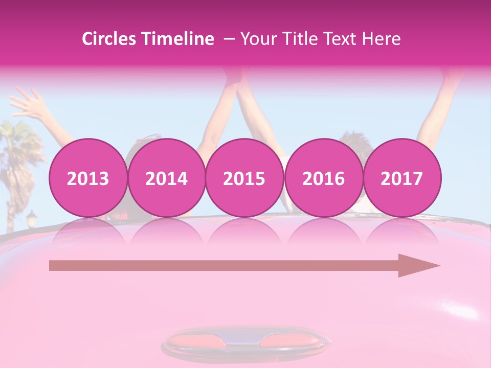 Women Car Carefree PowerPoint Template