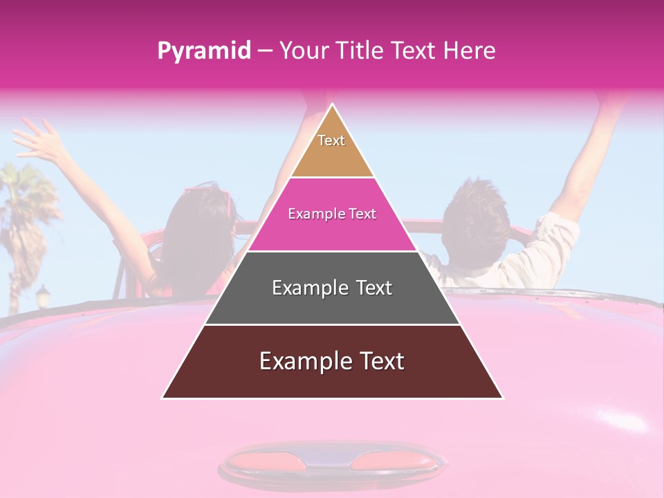 Women Car Carefree PowerPoint Template