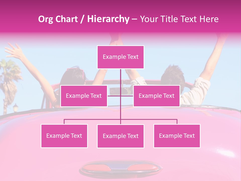 Women Car Carefree PowerPoint Template