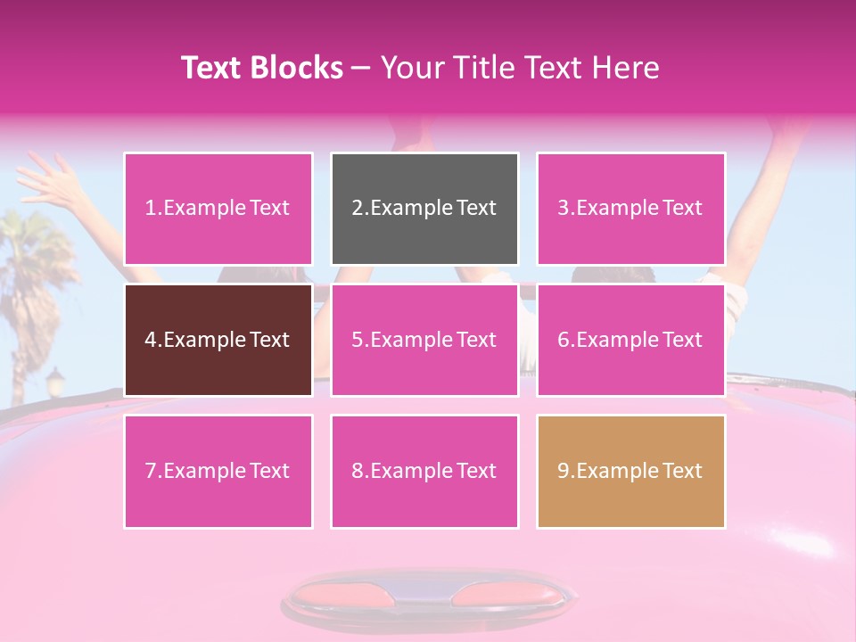 Women Car Carefree PowerPoint Template