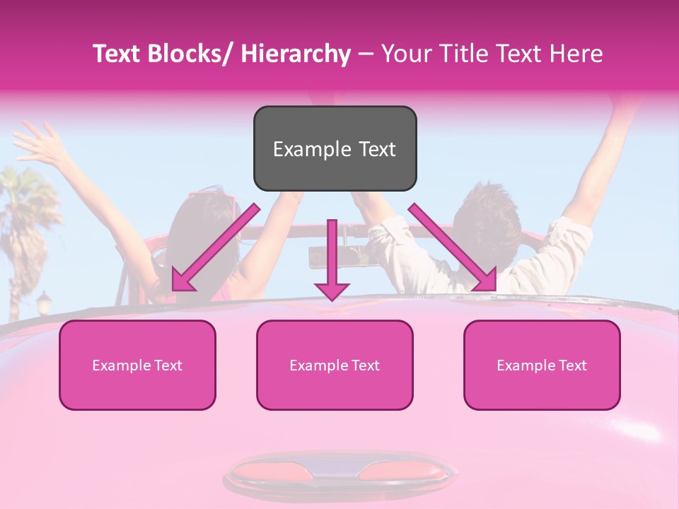 Women Car Carefree PowerPoint Template