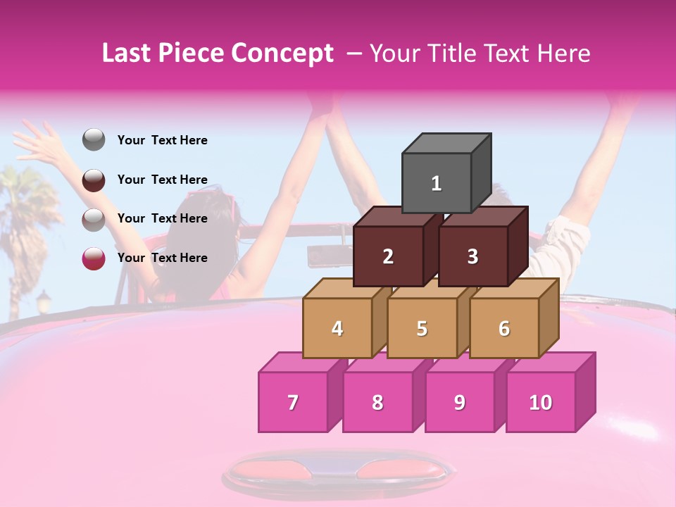 Women Car Carefree PowerPoint Template