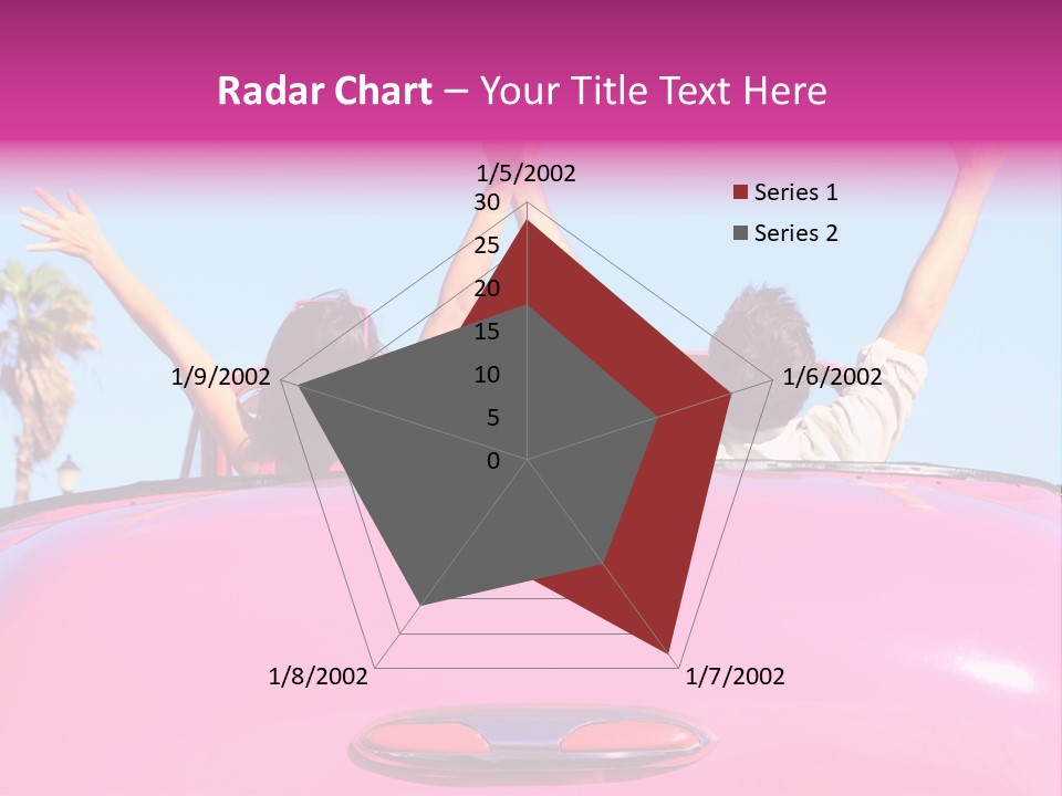 Women Car Carefree PowerPoint Template